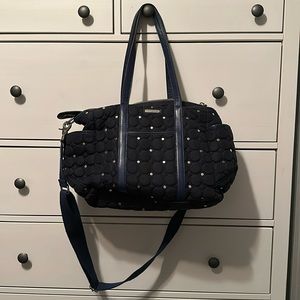 Rebecca Minkoff Marissa quilted navy blue baby bag
